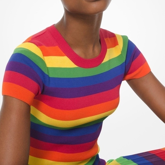 Michael Kors Tops - Michael Kors 🌈 Rainbow knit top XXS